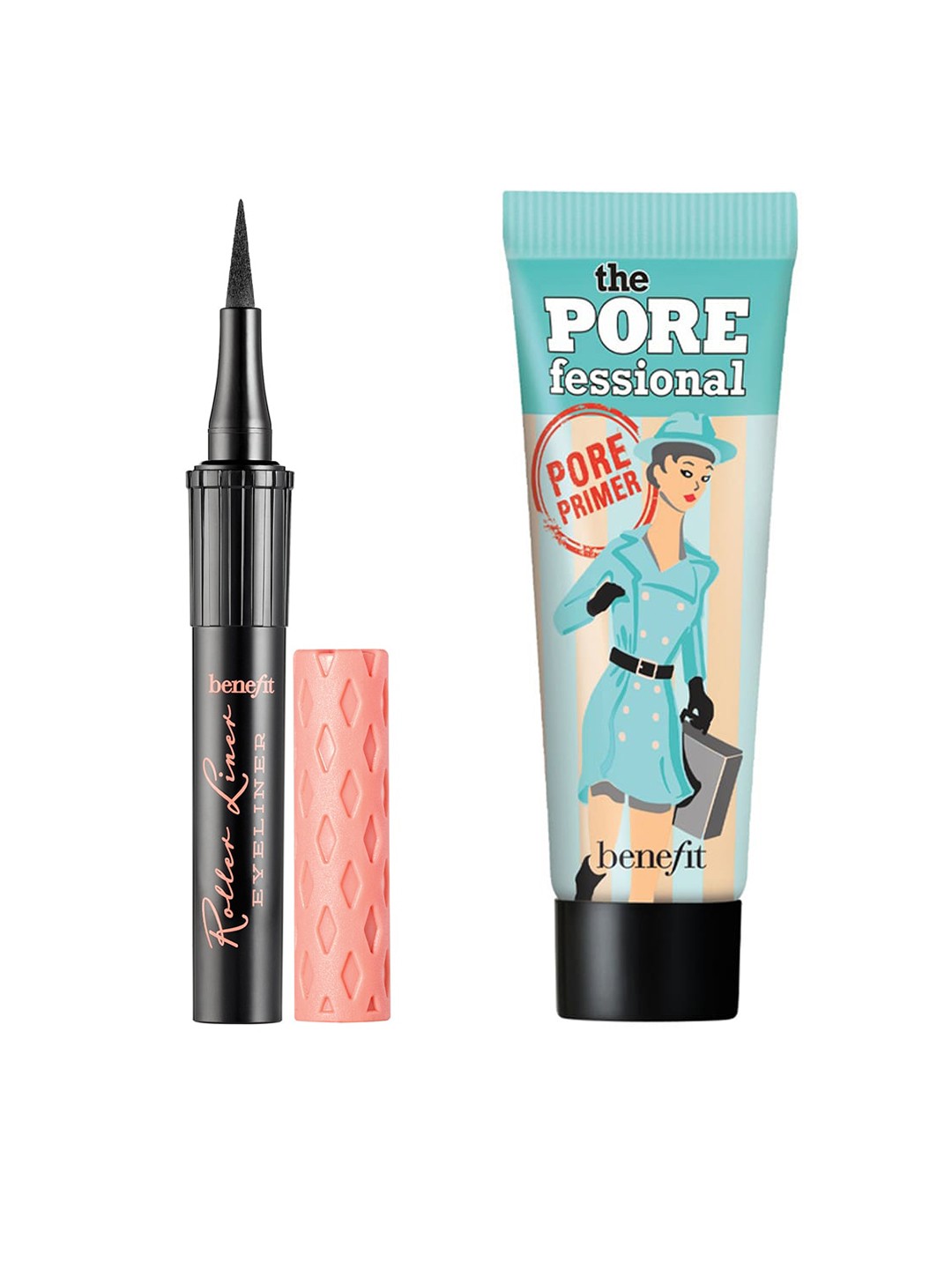 

Benefit Cosmetics Set of The Porefessional Mini Pore Primer & Roller Eyeliner, Sea green