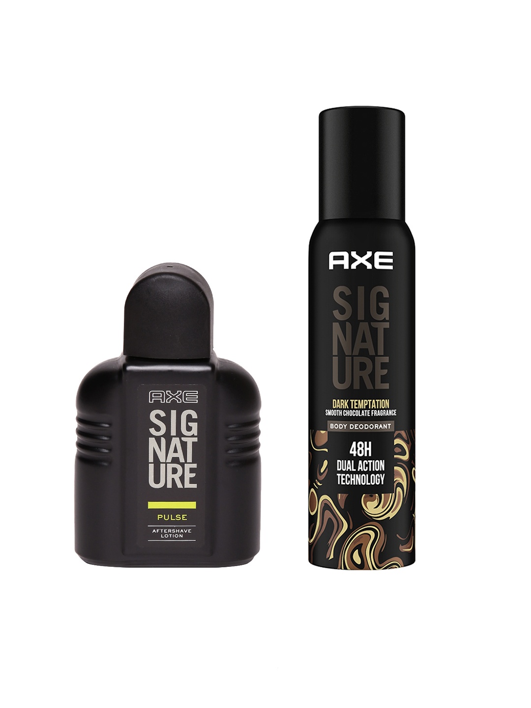 

AXE Men Signature Set of Pulse Aftershave Lotion & Dark Temptation Deodorant, Black