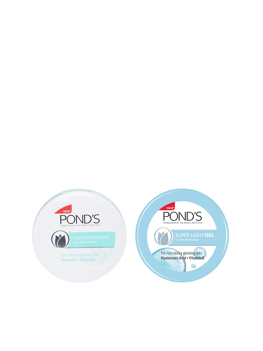 

Ponds Set of Non-Oily Fresh Feel Light & Super Light Gel Oil Free Moisturisers, Blue
