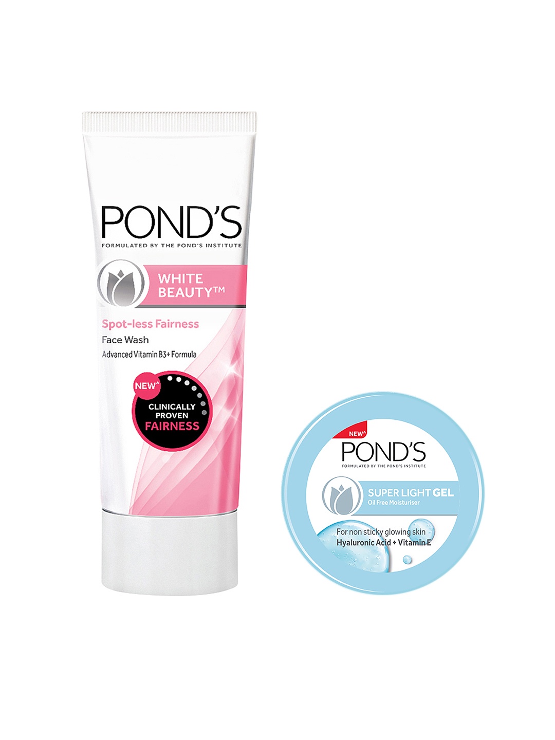 

Ponds Set of Spotless Fairness Face Wash & Super Light Gel Oil Free Moisturiser, White