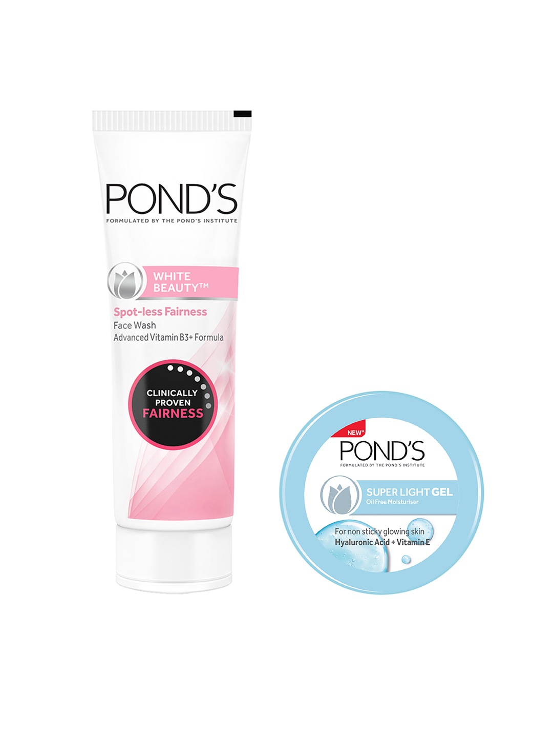 

Ponds Set of Spotless Fairness Face Wash & Super Light Gel Oil Free Moisturiser, Blue