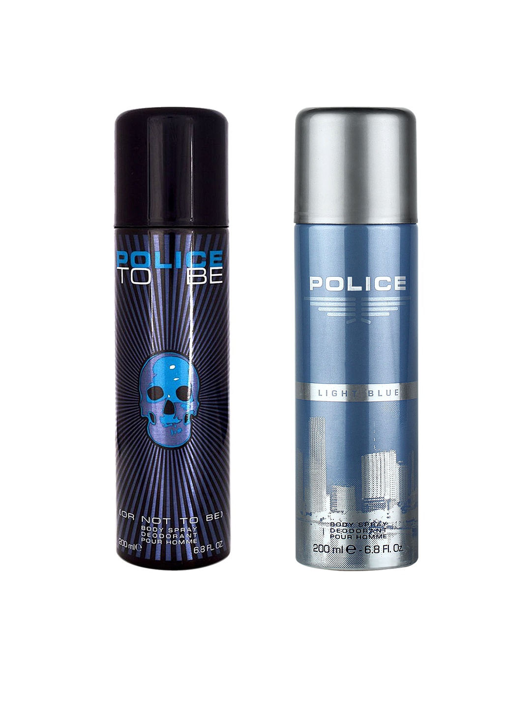 

Police Men Set of To Be Or Not To Be & Light Blue Deodorants, Black