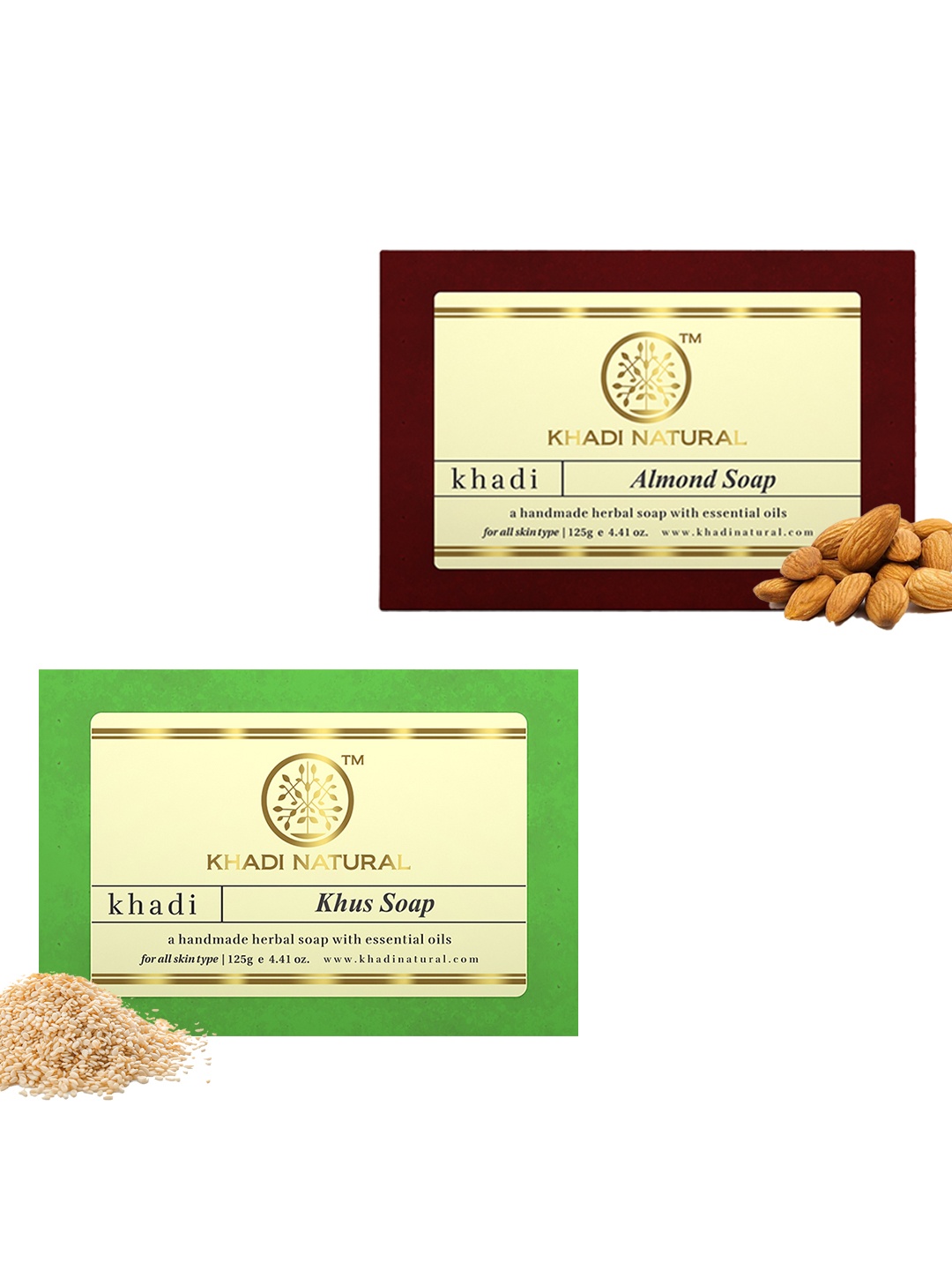 

Khadi Natural Set of 2 Ayurvedic Soaps, Green