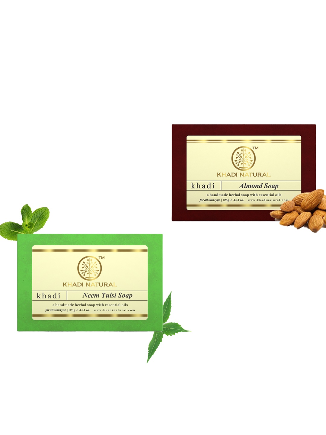 

Khadi Natural Set of 2 Ayurvedic Soaps, Green