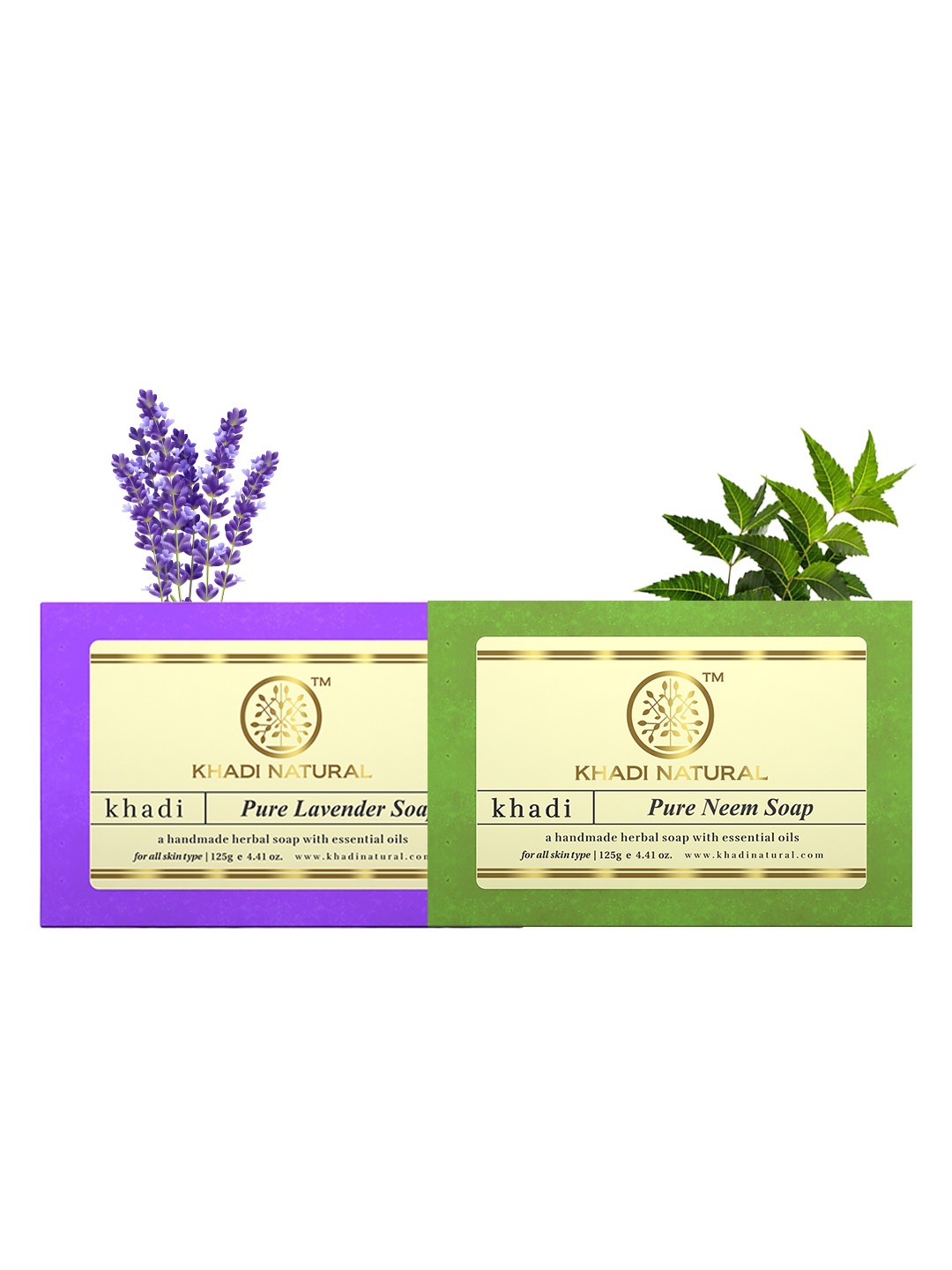 

Khadi Natural Set of 2 Ayurvedic Soaps, Green