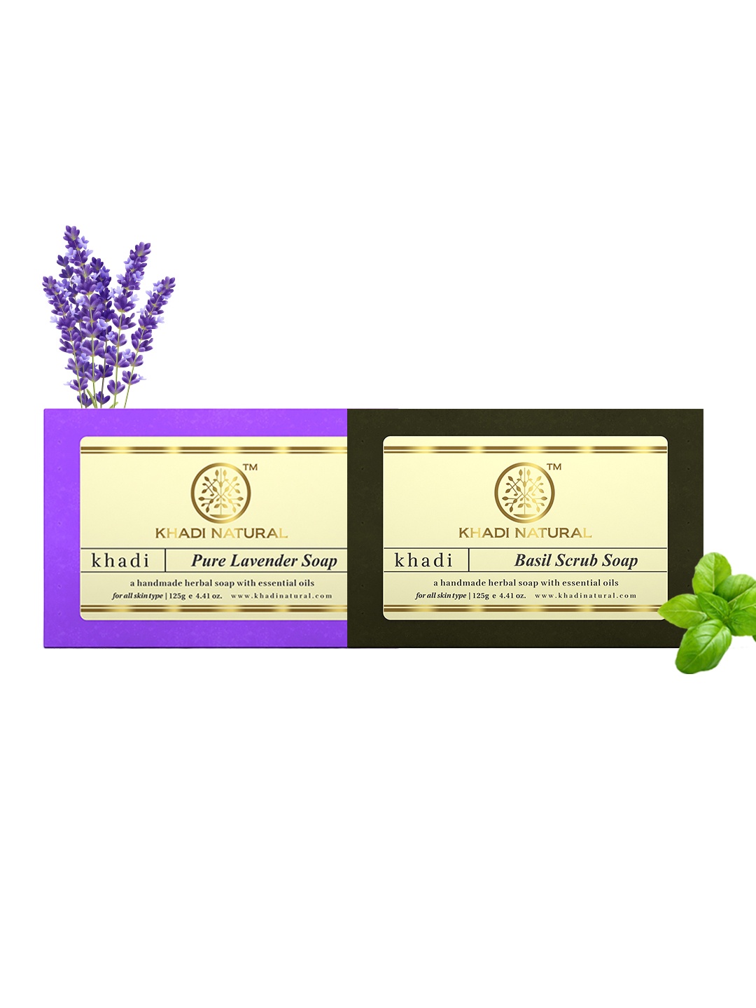 

Khadi Natural Set of 2 Ayurvedic Soaps, Purple