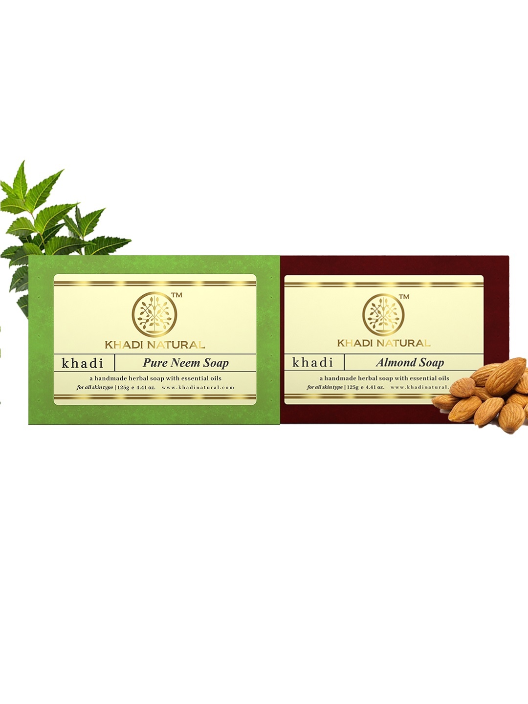 

Khadi Natural Set of 2 Ayurvedic Soaps, Green