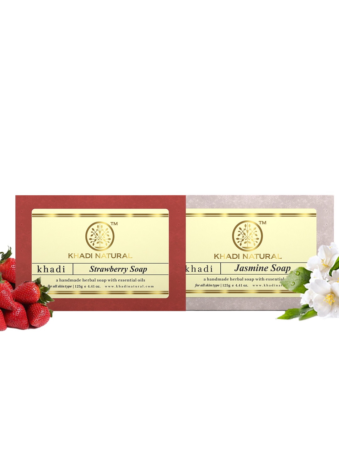

Khadi Natural Set of 2 Ayurvedic Soaps, White