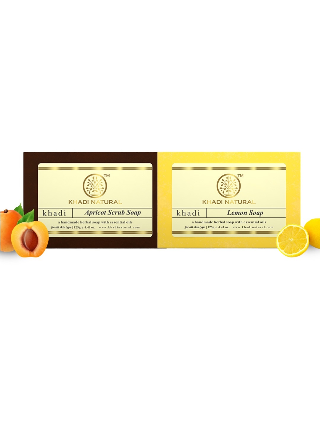 

Khadi Natural Set of 2 Ayurvedic Soaps, Yellow