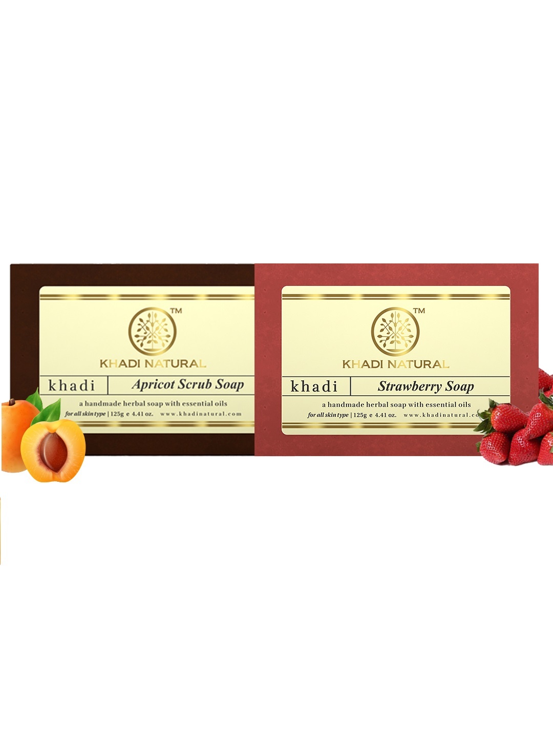 

Khadi Natural Set of 2 Ayurvedic Soaps, Red