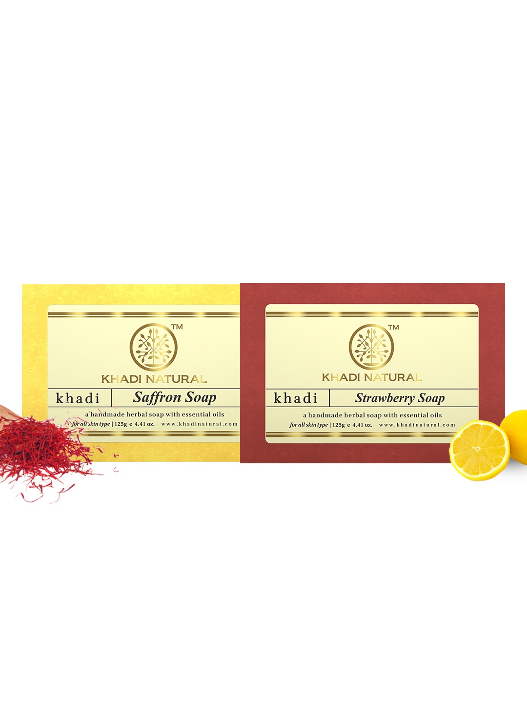 

Khadi Natural Set of 2 Ayurvedic Soaps, Red