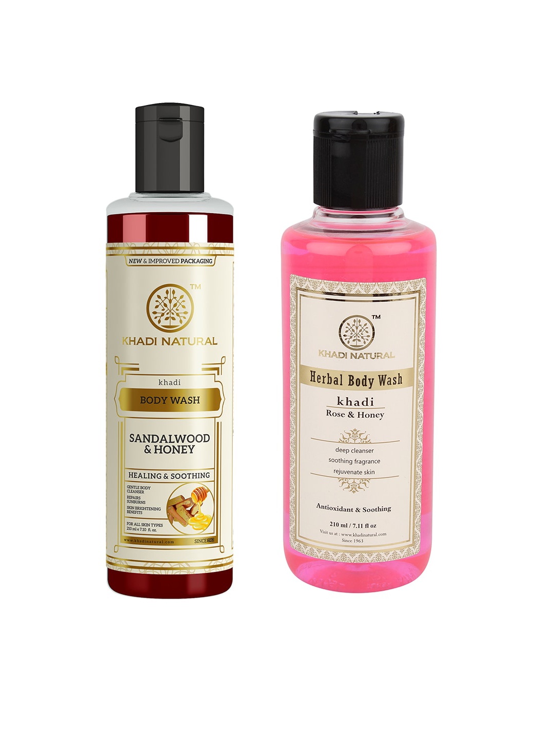 

Khadi Natural Set of 2 Body Wash 210 ml each, Pink