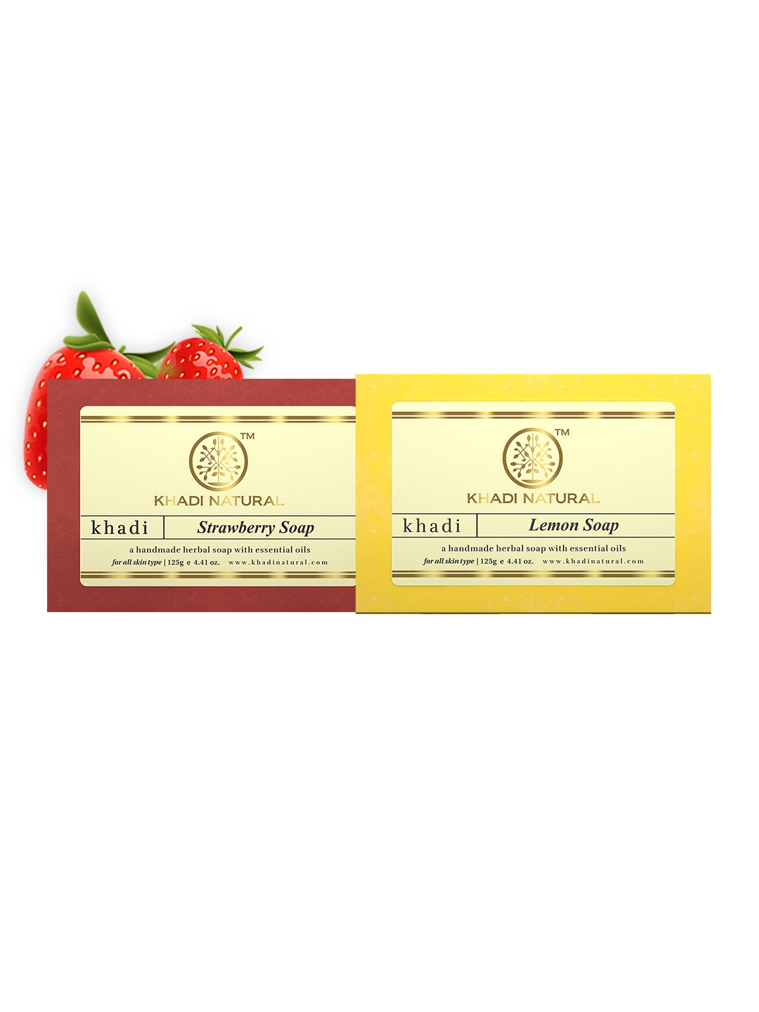 

Khadi Natural Set of 2 Ayurvedic Soaps, Yellow