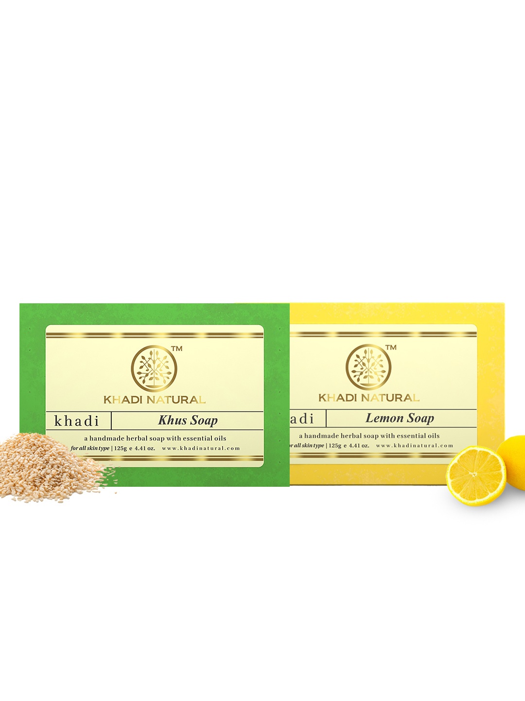 

Khadi Natural Set of 2 Ayurvedic Soaps, Green