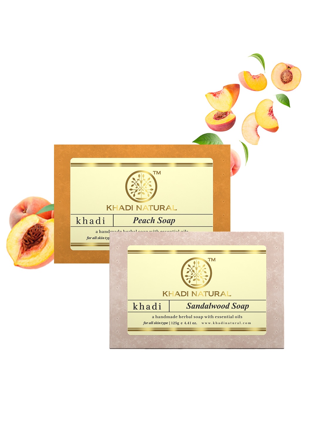 

Khadi Natural Set of 2 Ayurvedic Soaps, Beige