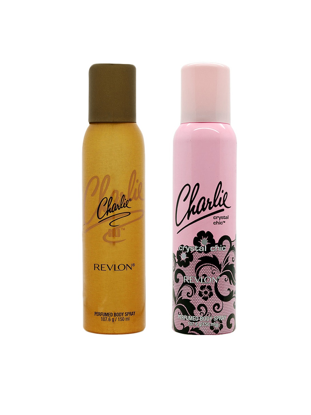 

Revlon Charlie Women Set Of GOLD PBS & Crystal Chic Deodorant, Pink