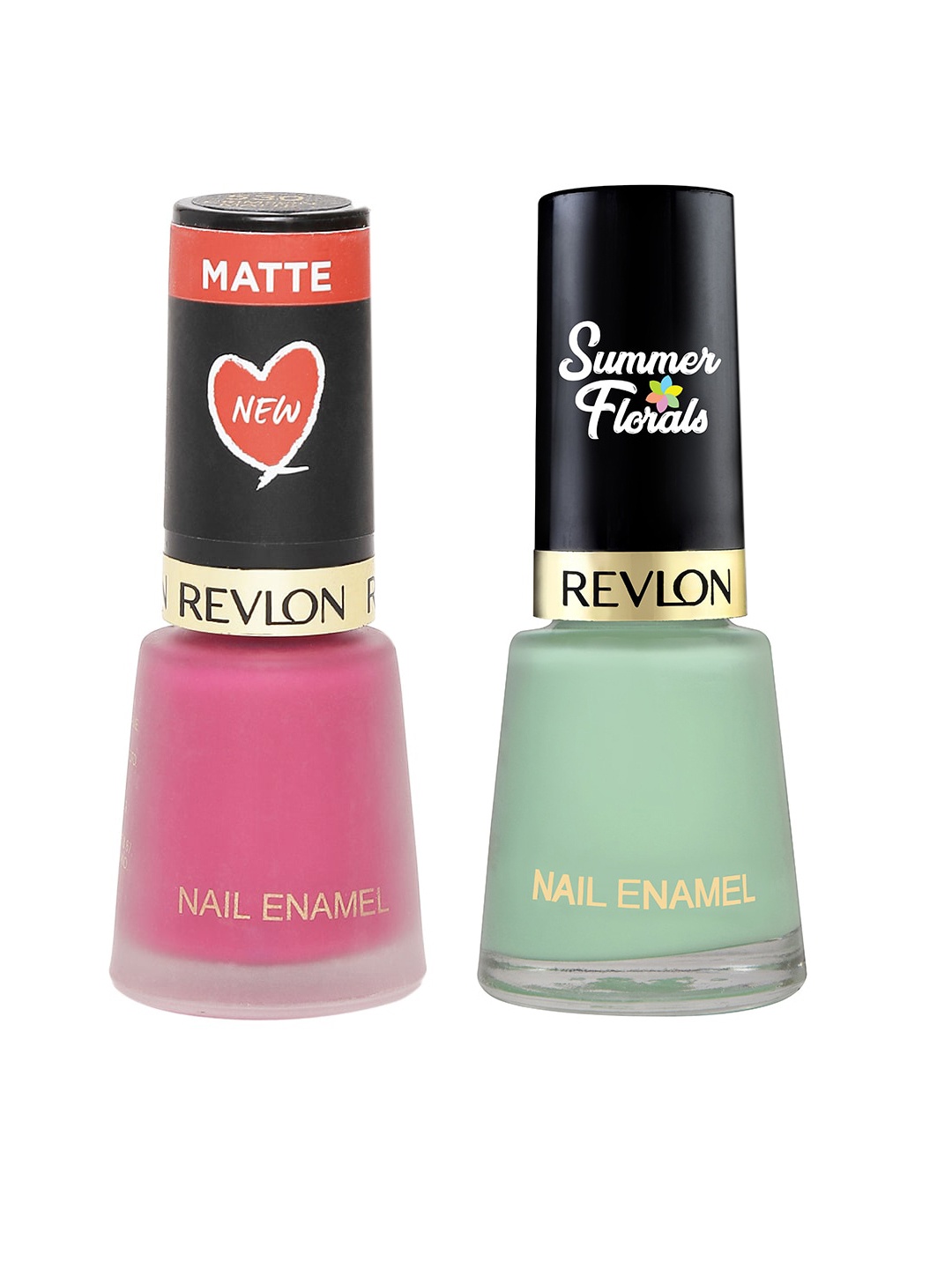 

Revlon Set Of Crimson Matte & Summer Florals Green Orchid Nail Enamel