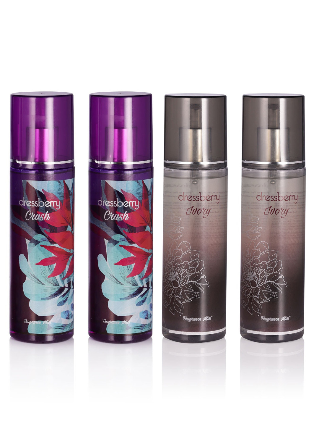

DressBerry Set of 2 Crush Fragnance Body Mists & Set of 2 Ivory Fragnance Body Mists, Purple