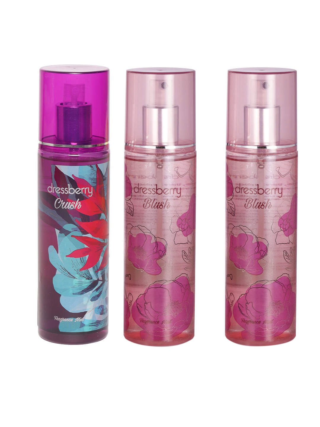 

DressBerry Set of 2 Blush Fragnance Body Mists & Crush Fragrance Mist, Pink