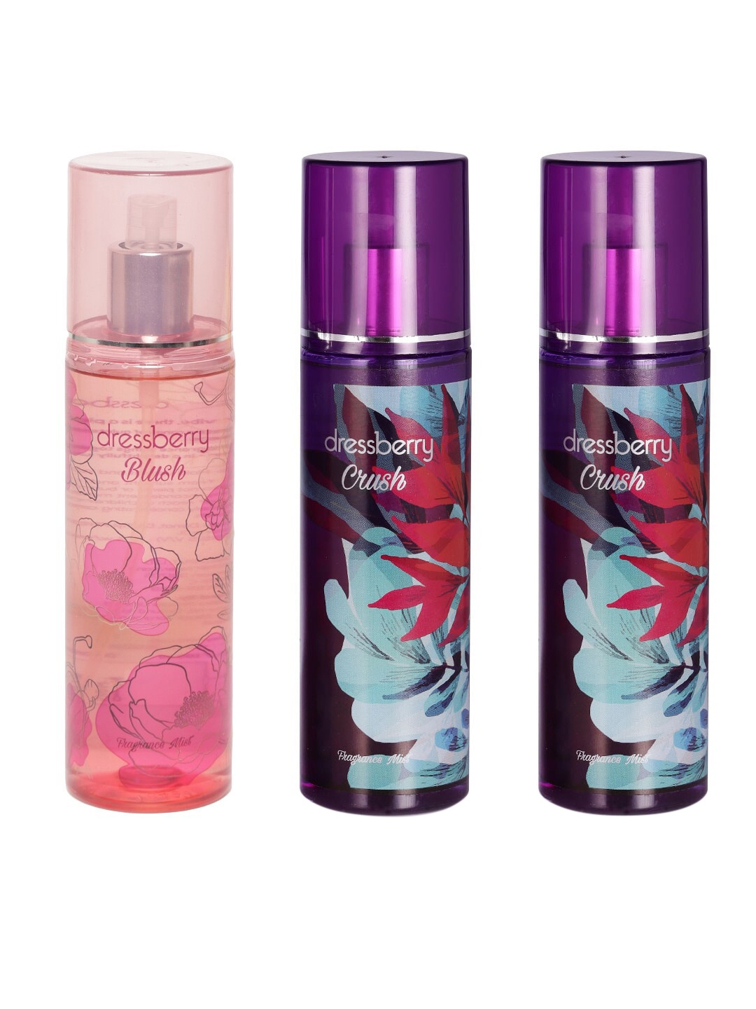 

DressBerry Set of 2 Crush Fragnance Body Mists & Women Blush Fragrance Mist, Purple
