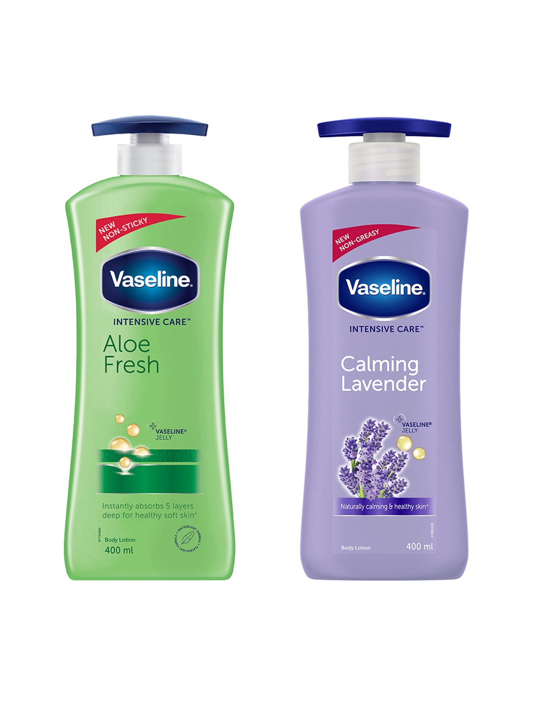 

Vaseline Set of Intensive Care Aloe Fresh & Calming Lavender Body Lotions