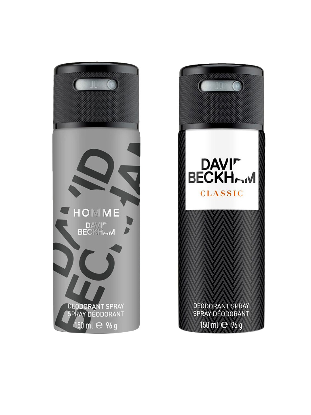 

DAVID BECKHAM Men Pack of 2 Deodorants, Black