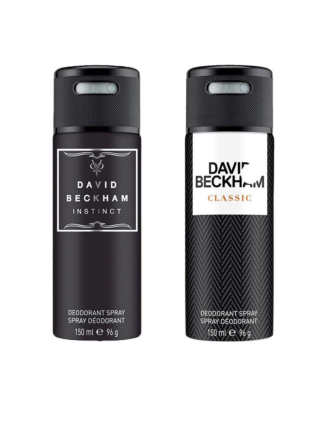 

DAVID BECKHAM Men Pack Of 2 Deodorants, Black