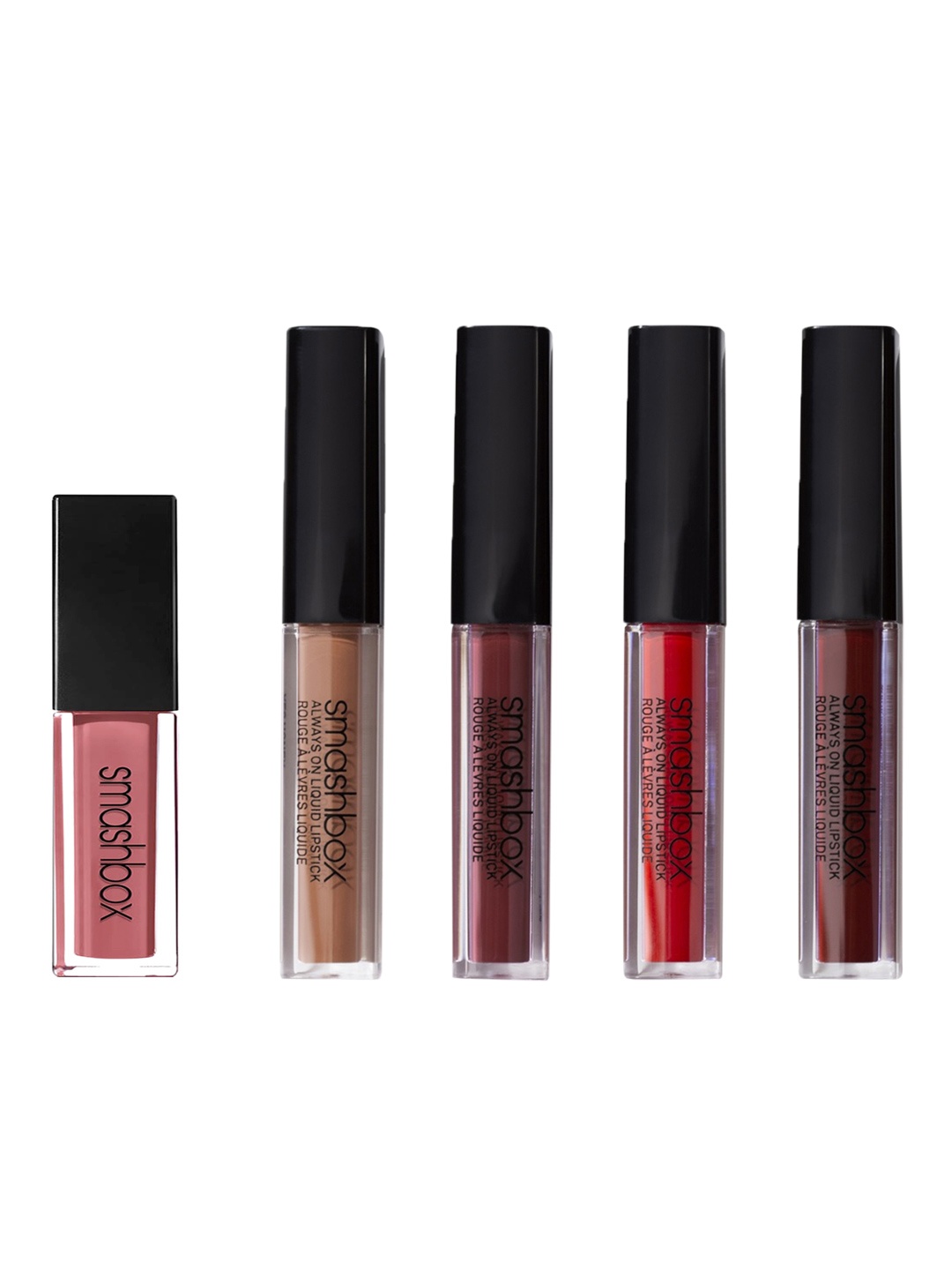 

Smashbox Set of 5 Always On Liquid Matte Lipsticks, Red