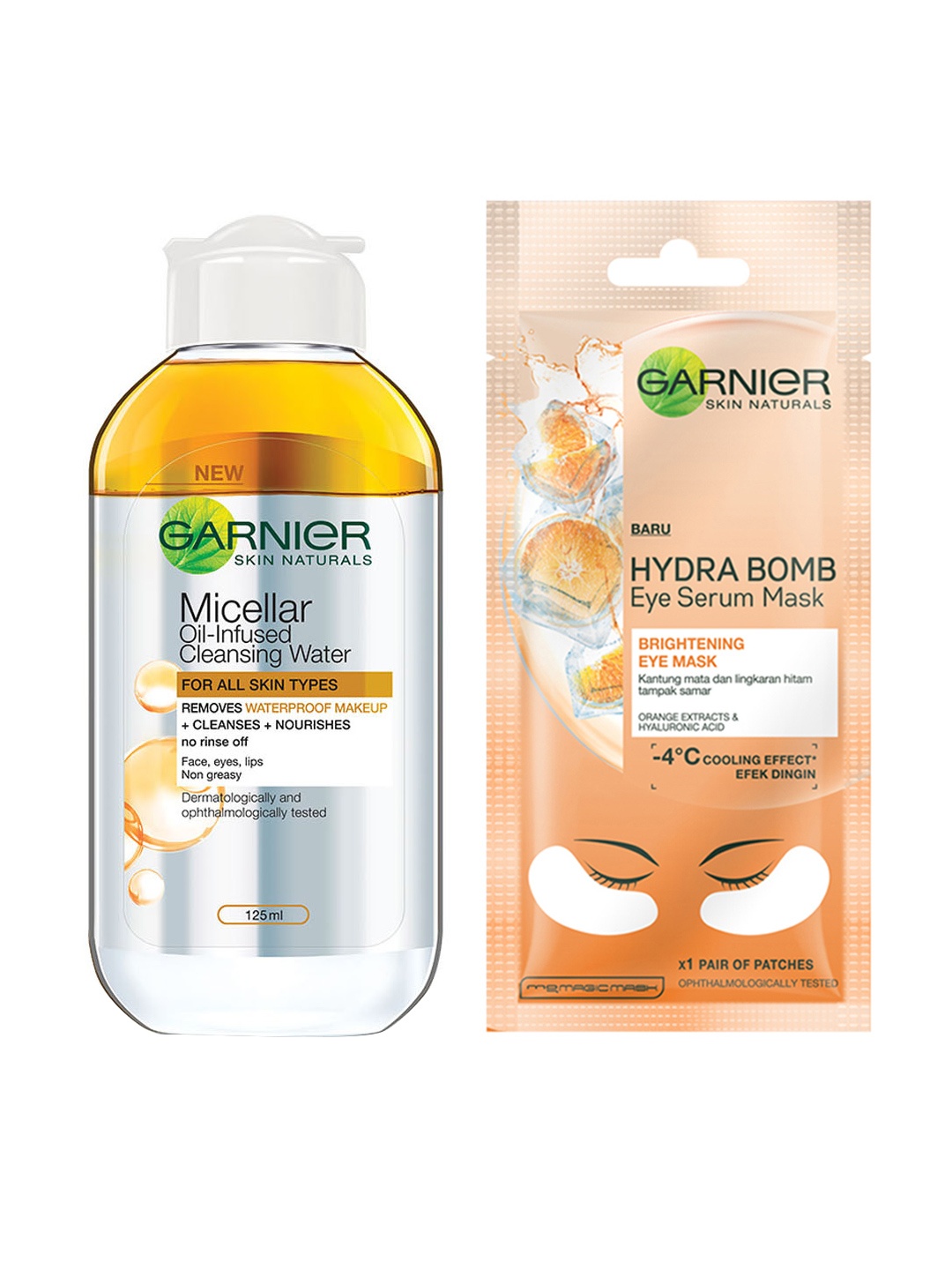 

Garnier Skin Naturals Oil Infused Micellar Cleansing Water & Eye Mask, Yellow