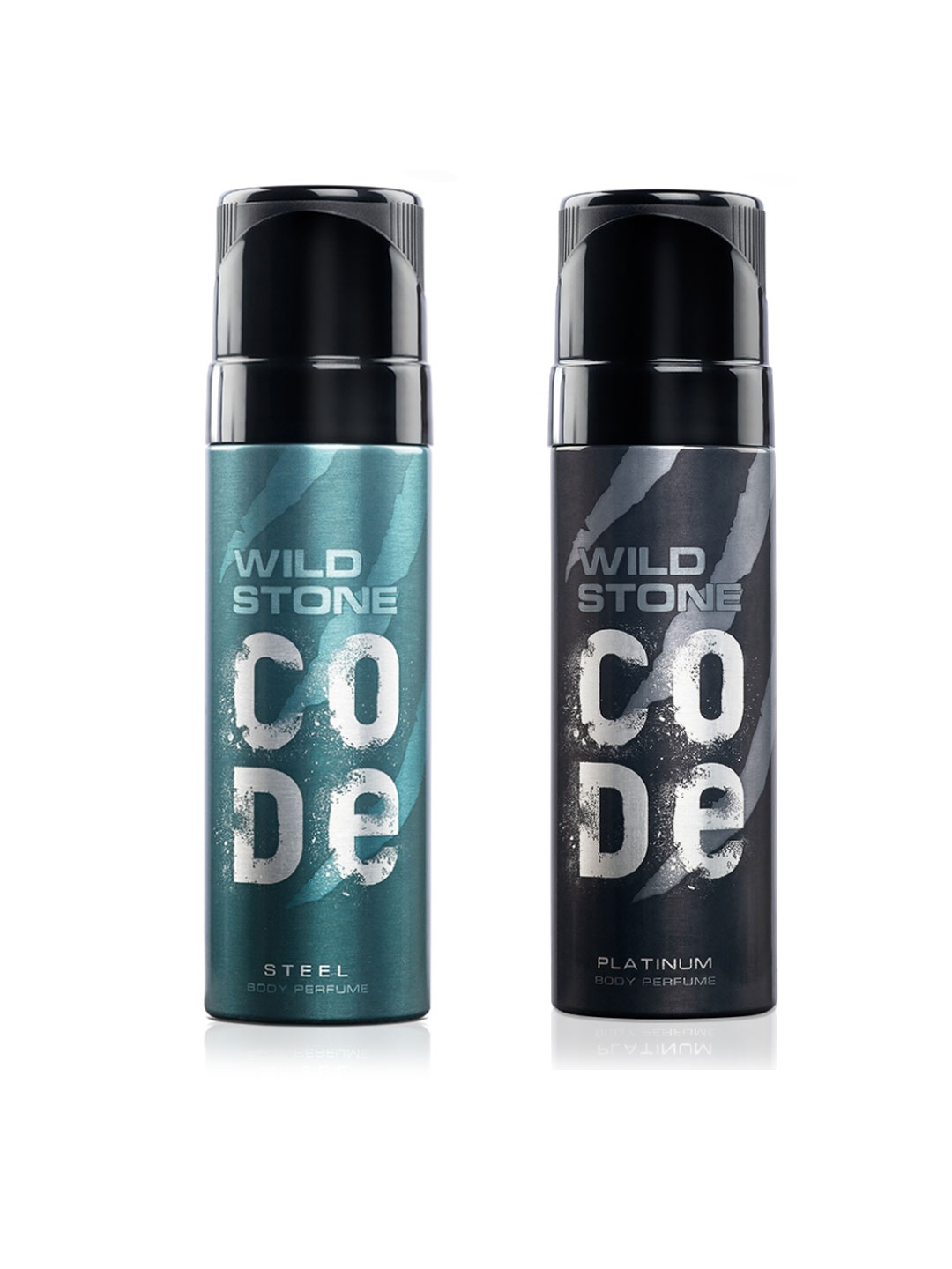 

Wild Stone Men Set Of Code Platinum & Steel Body Perfume, Black
