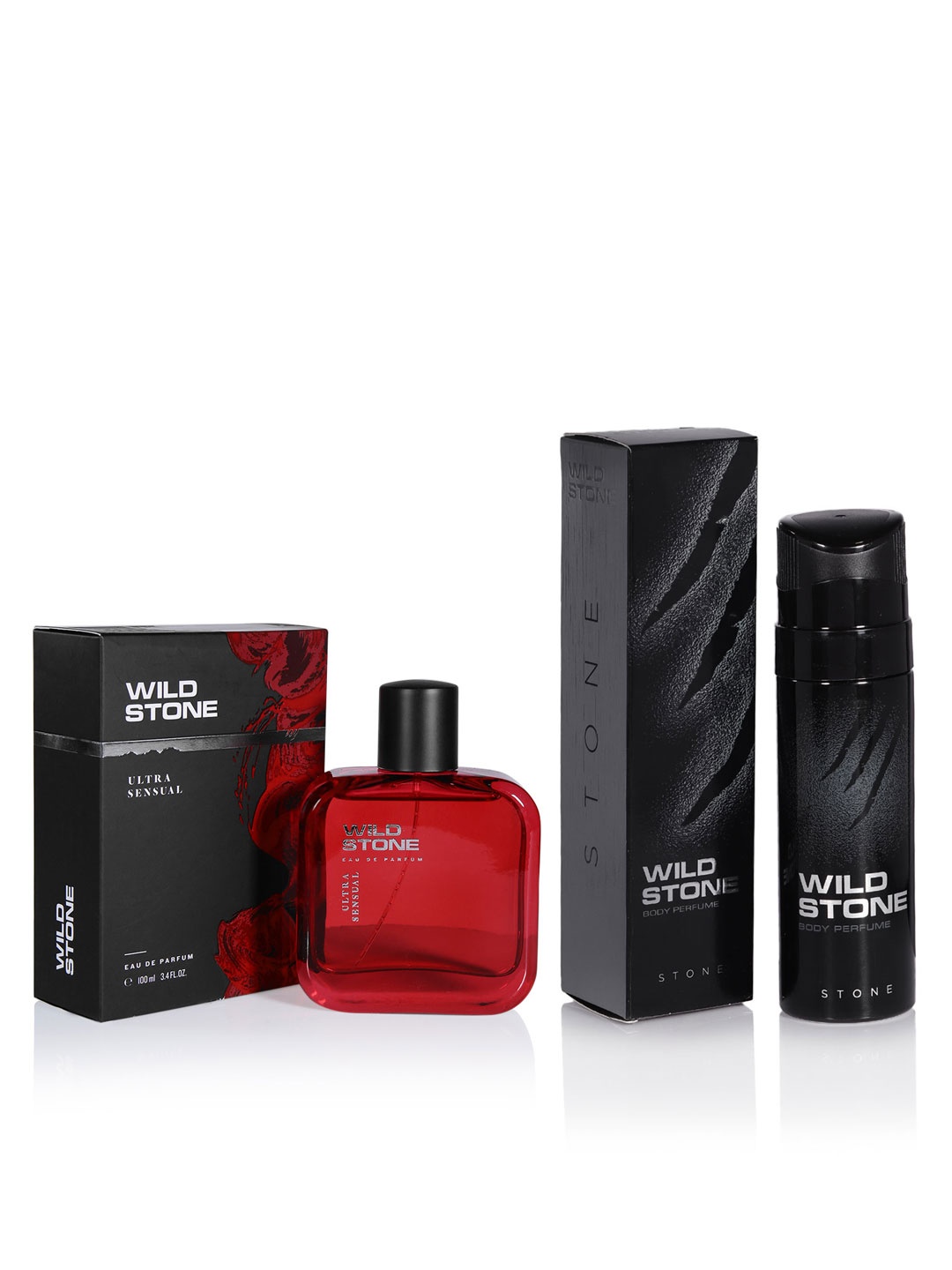 

Wild Stone Men Set Of Ultra Sensual Eau de Parfum & Stone Body Perfume, Red