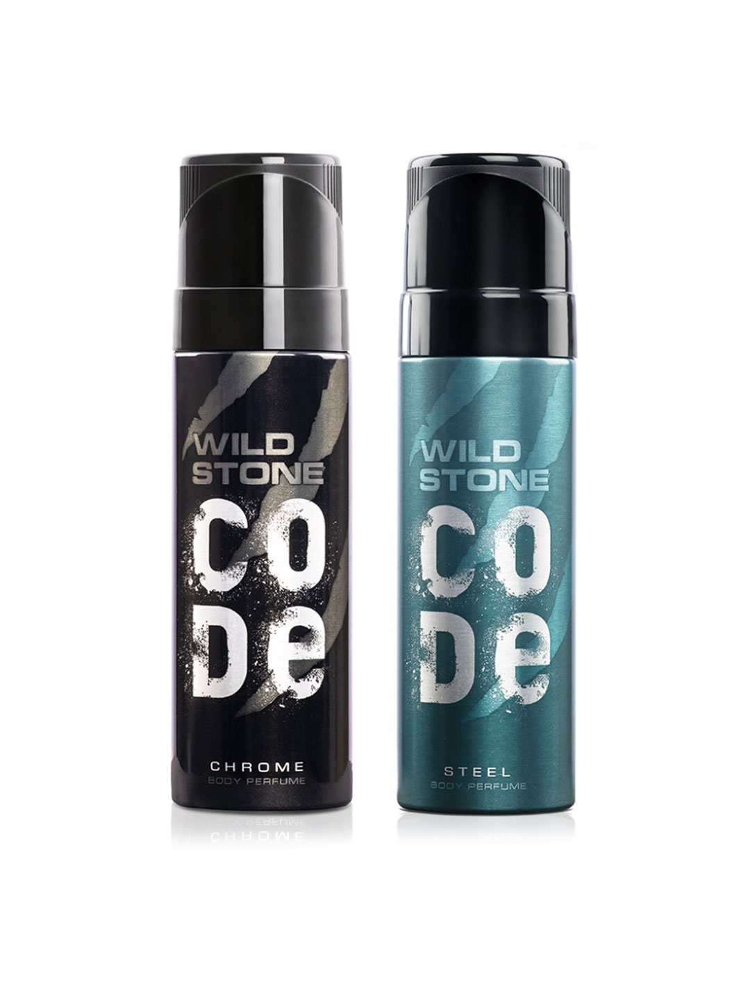 

Wild Stone Set Of Men Code Chrome & Steel Body Perfume, Grey