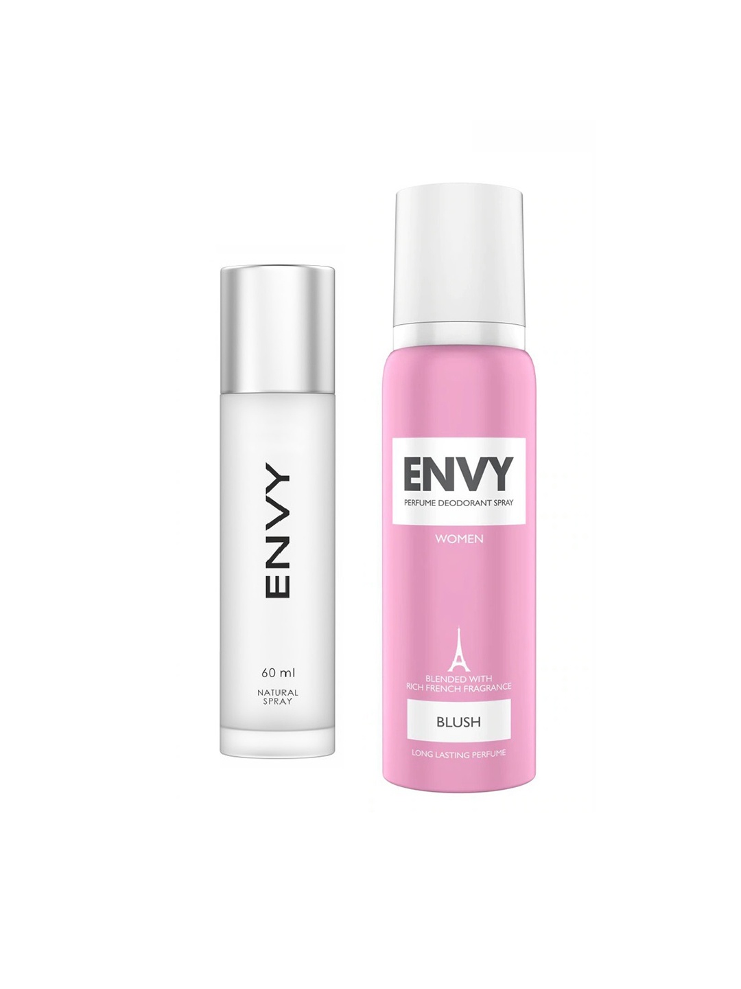 

Envy Women Pack of 2 Eau de Perfume 60 ml and Blush Deodorant 120 ml, Off white