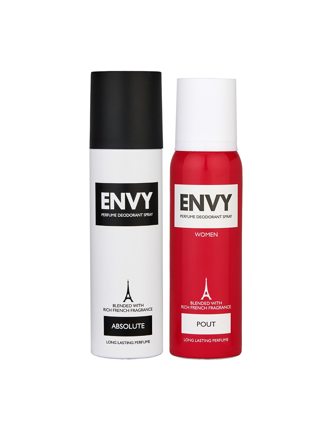 

Envy Set of 2 Deodorants - Men Absolute 115g + Women Pout 99g, White