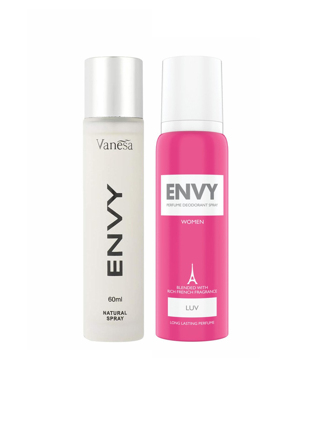 

Envy Women Pack of 2 Eau de Perfume 60 ml and Luv Deodorant 120 ml, Off white