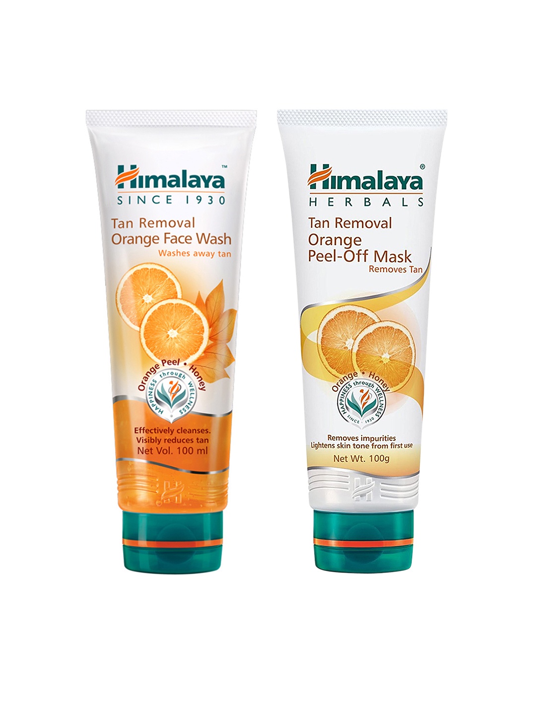 

Himalaya Set of Tan Removal Orange Face Wash & Peel-Off Mask, White