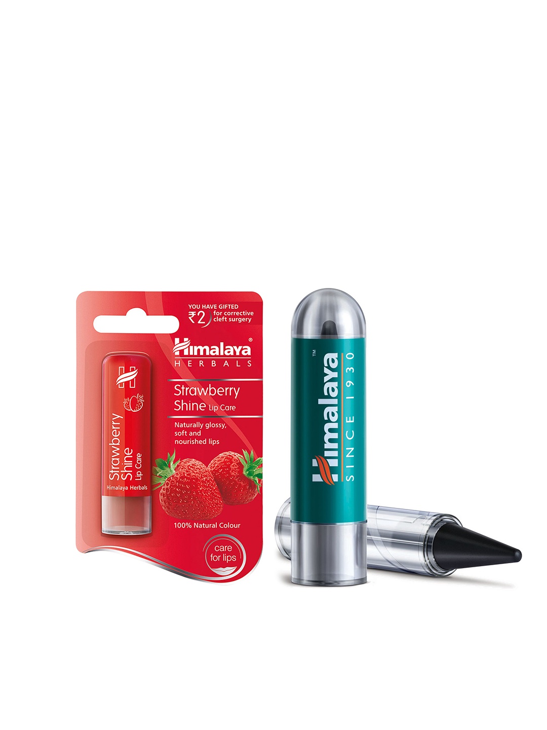 

Himalaya Set of Strawberry Shine Lip Care & Herbals Black Kajal, Red