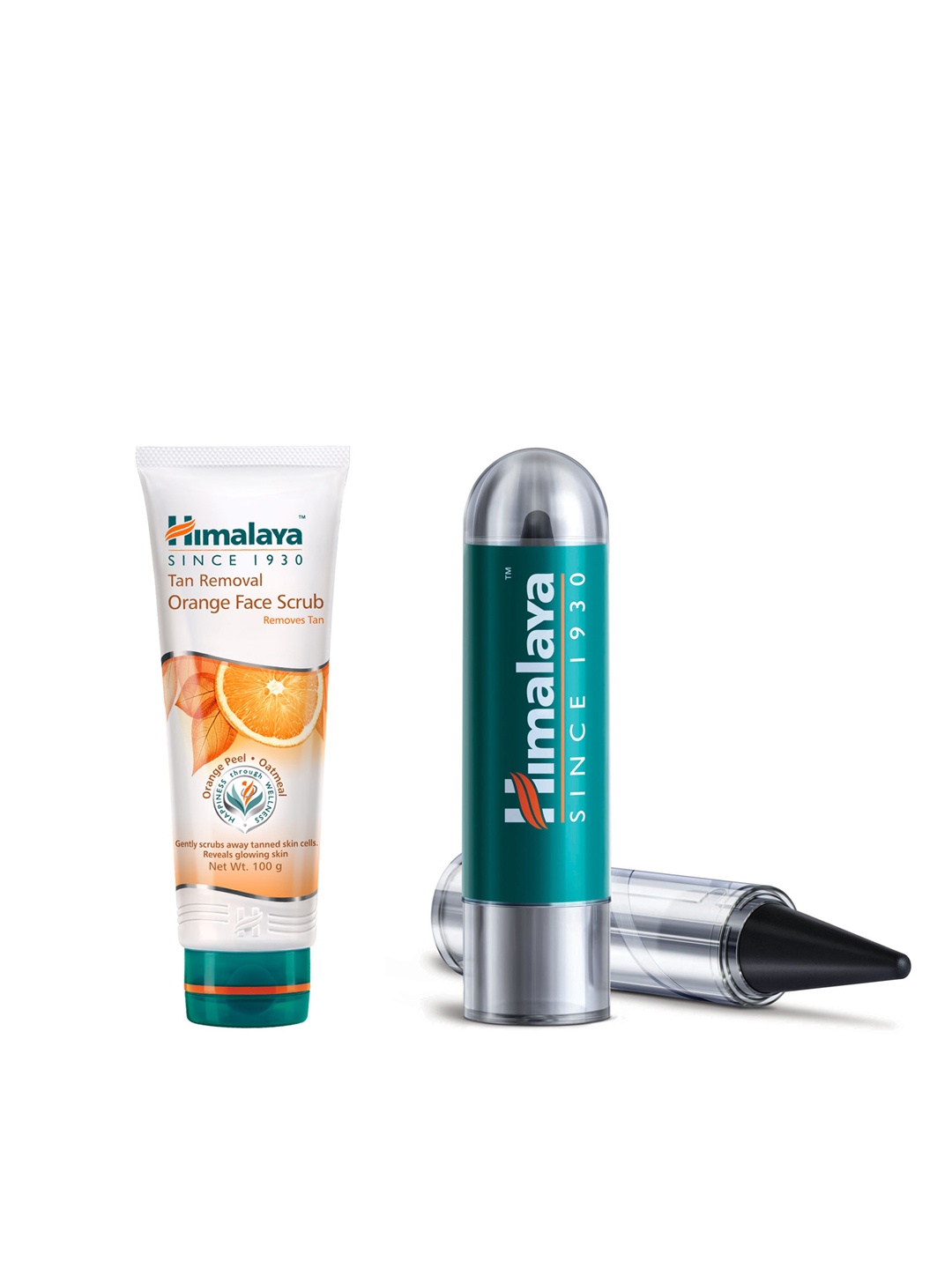 

Himalaya Set of Black Kajal & Tan Removal Orange Face Scrub