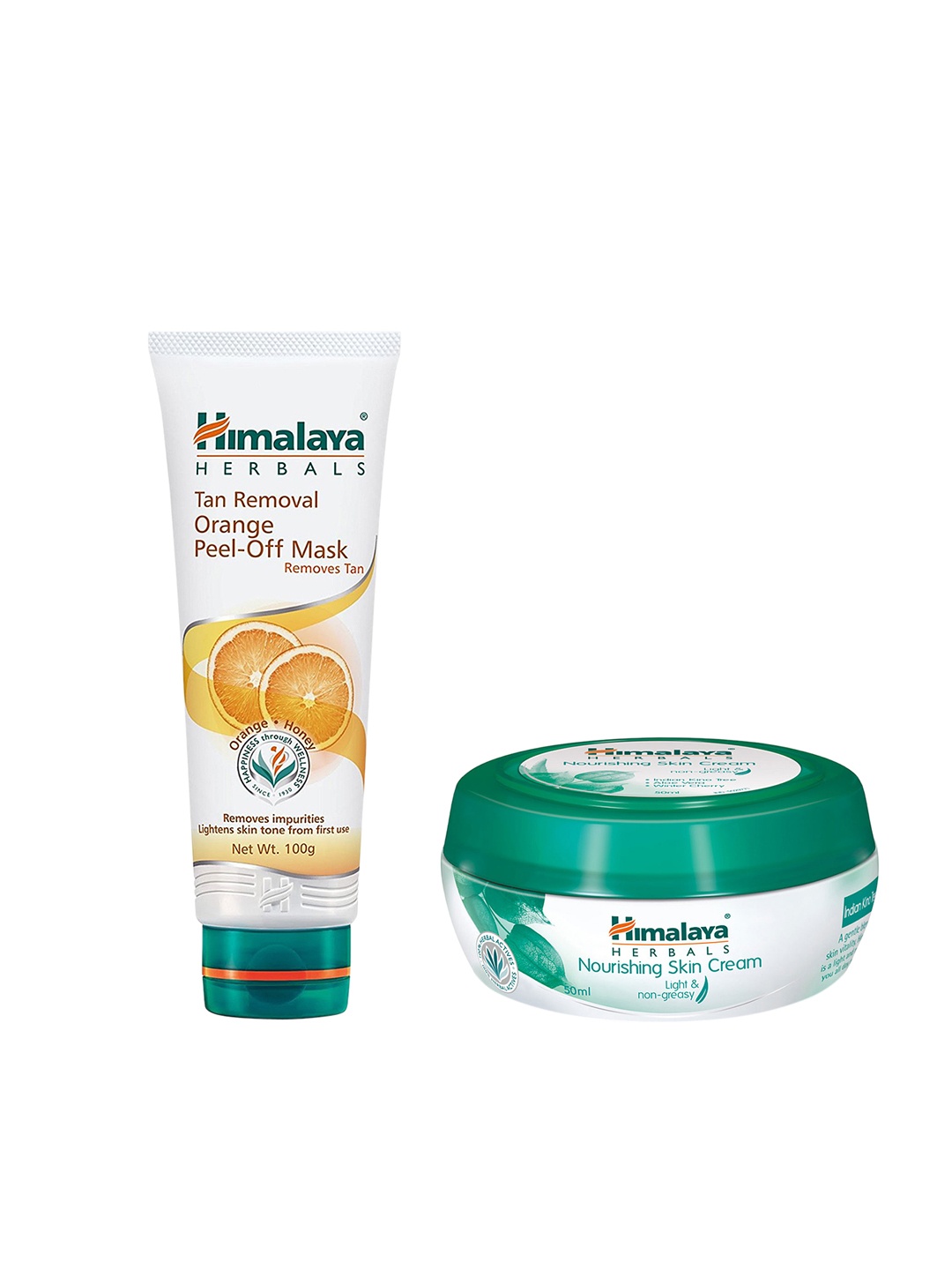 

Himalaya Set of Tan Removal Orange Peel-Off Mask & Nourishing Skin Cream, White