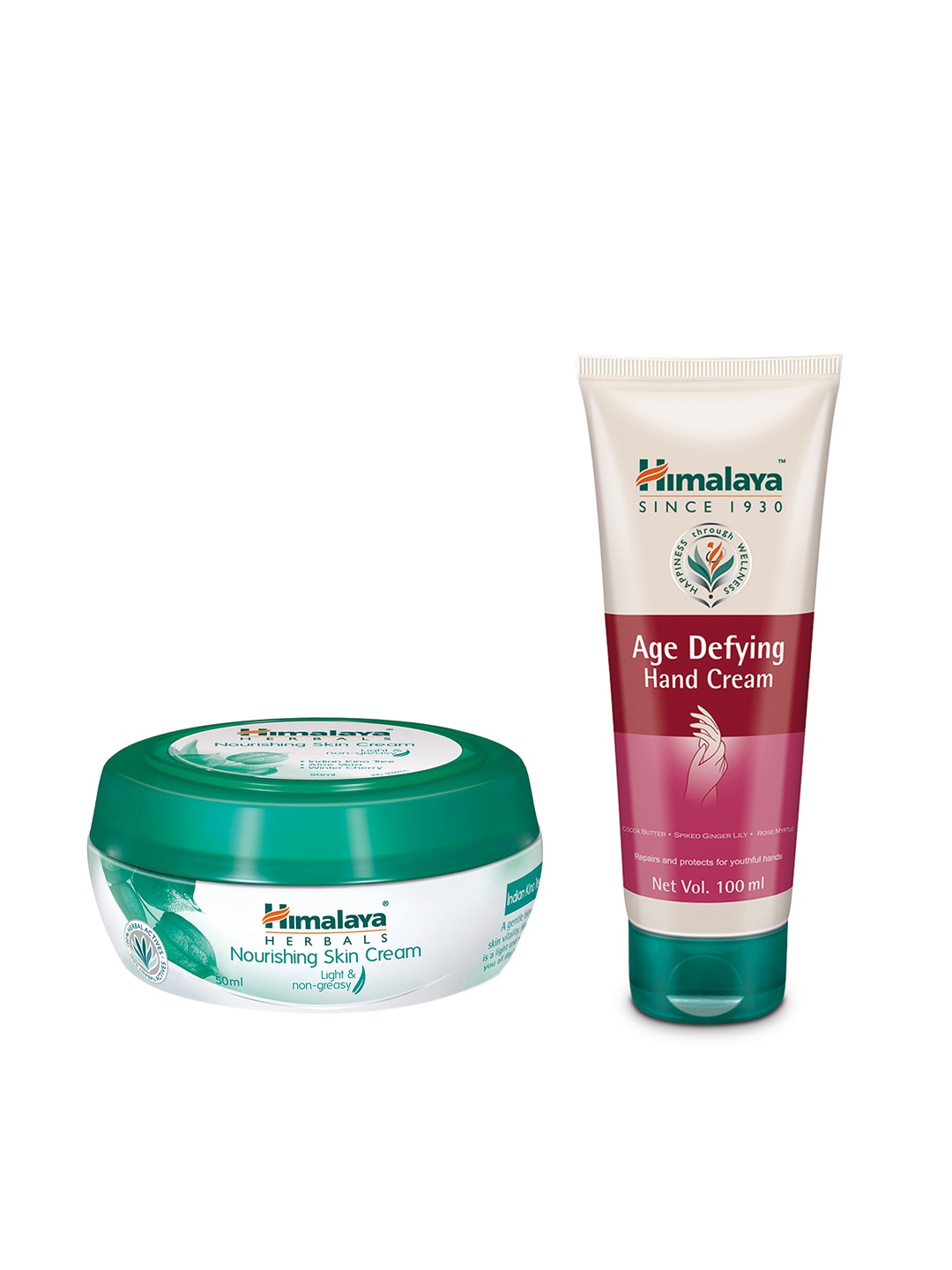 

Himalaya Set of Nourishing Skin Cream & Age Defying Hand Cream, White