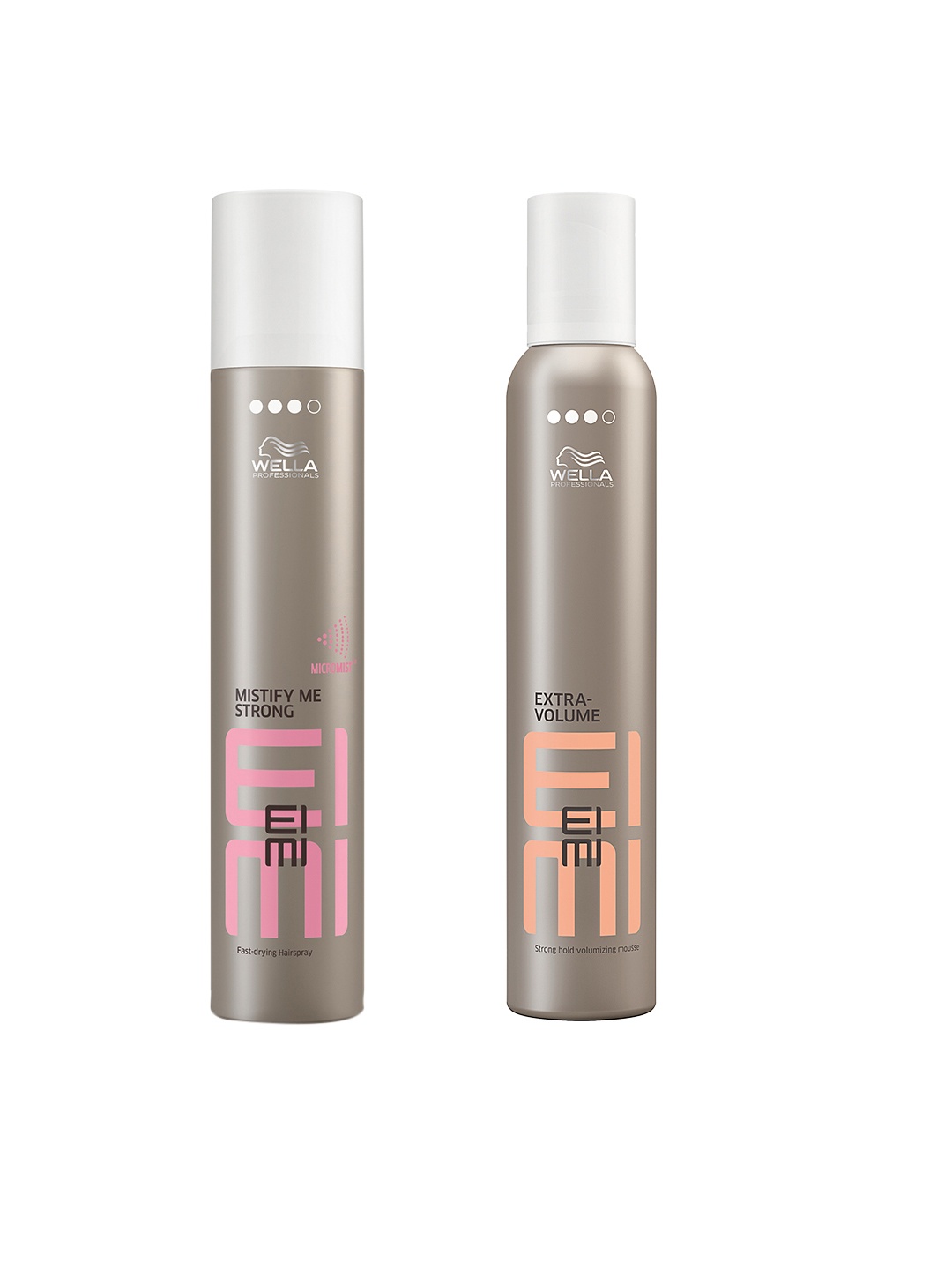 

WELLA PROFESSIONALS Set of EIMI Finishing Hair Spray & Extra-Volume Hair Mousse, Taupe