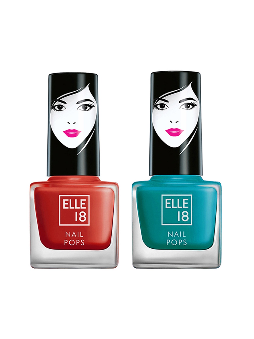 

ELLE 18 Nail Pops Nail Color Combo, Red