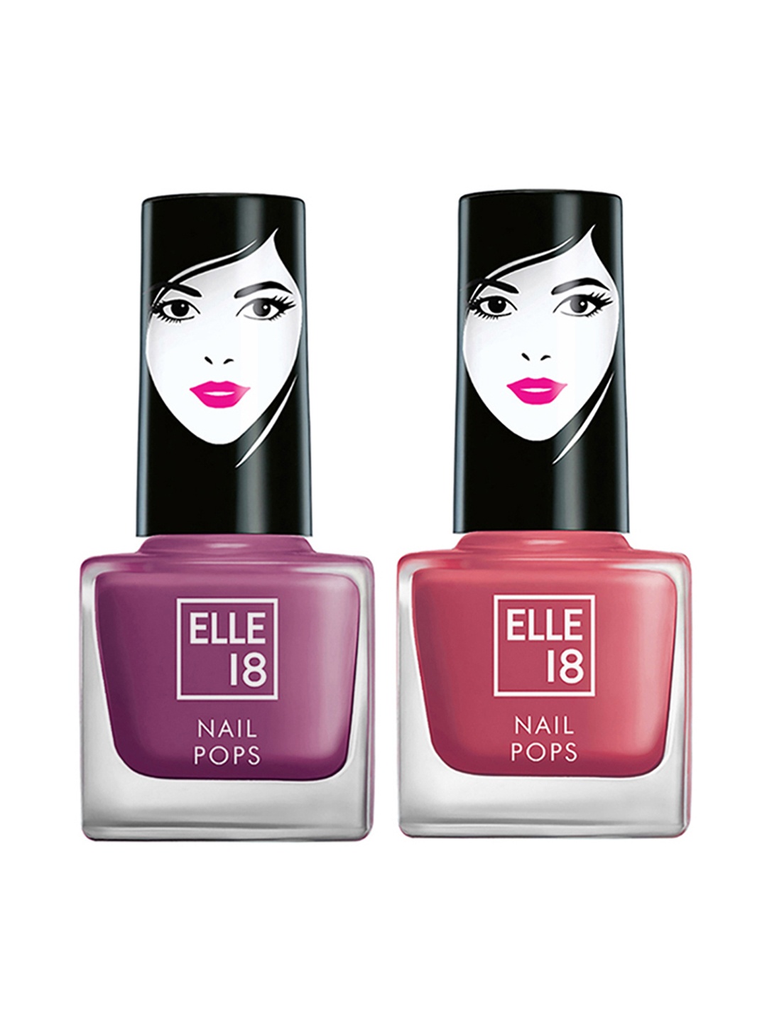 

ELLE 18 Nail Pops Nail Color Combo 160 - 161, Pink