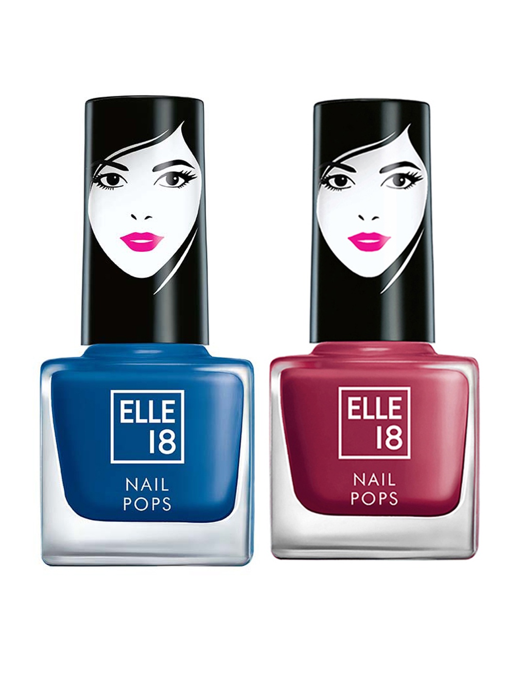 

ELLE 18 Nail Pops Nail Color Combo, Maroon