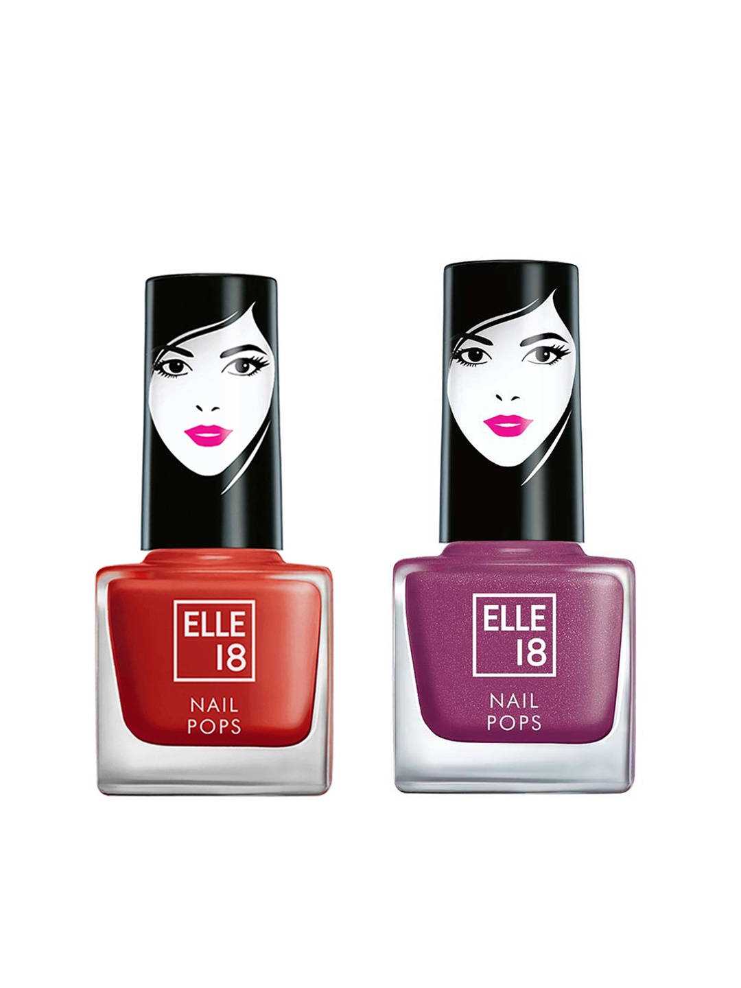 

ELLE 18 Nail Pops Nail Color Combo 154 - 02, Red