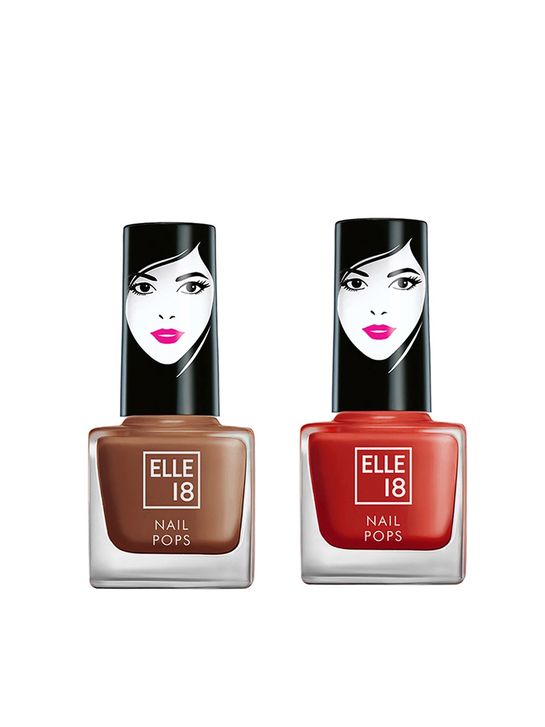 

ELLE 18 Nail Pops Nail Color Combo, Red