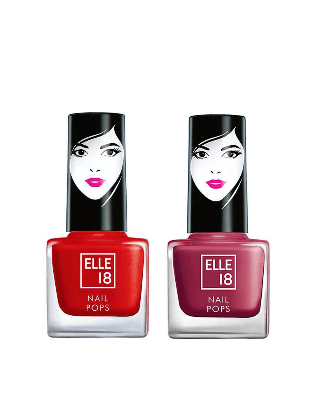 

ELLE 18 Nail Pops Nail Color Combo, Red