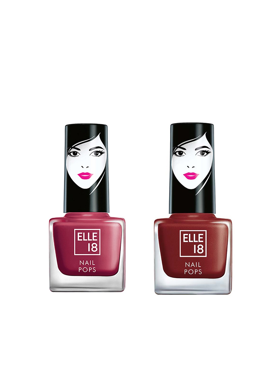 

ELLE 18 Nail Pops Nail Color Combo, Maroon