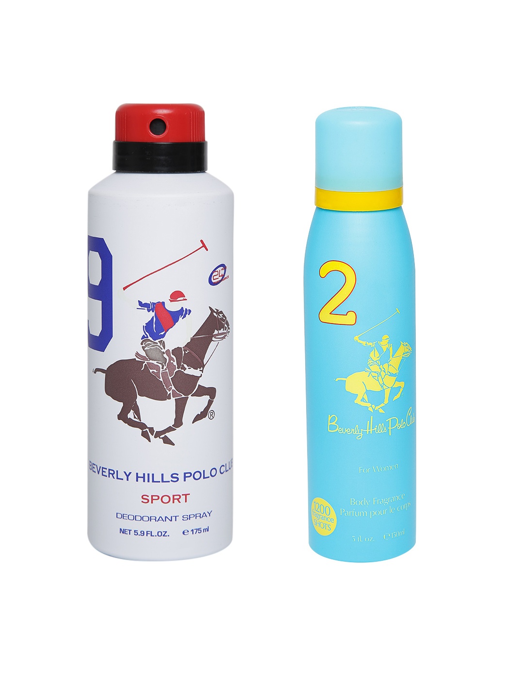 

Beverly Hills Polo Club Men & Women Deodorant Spray Combo, Blue
