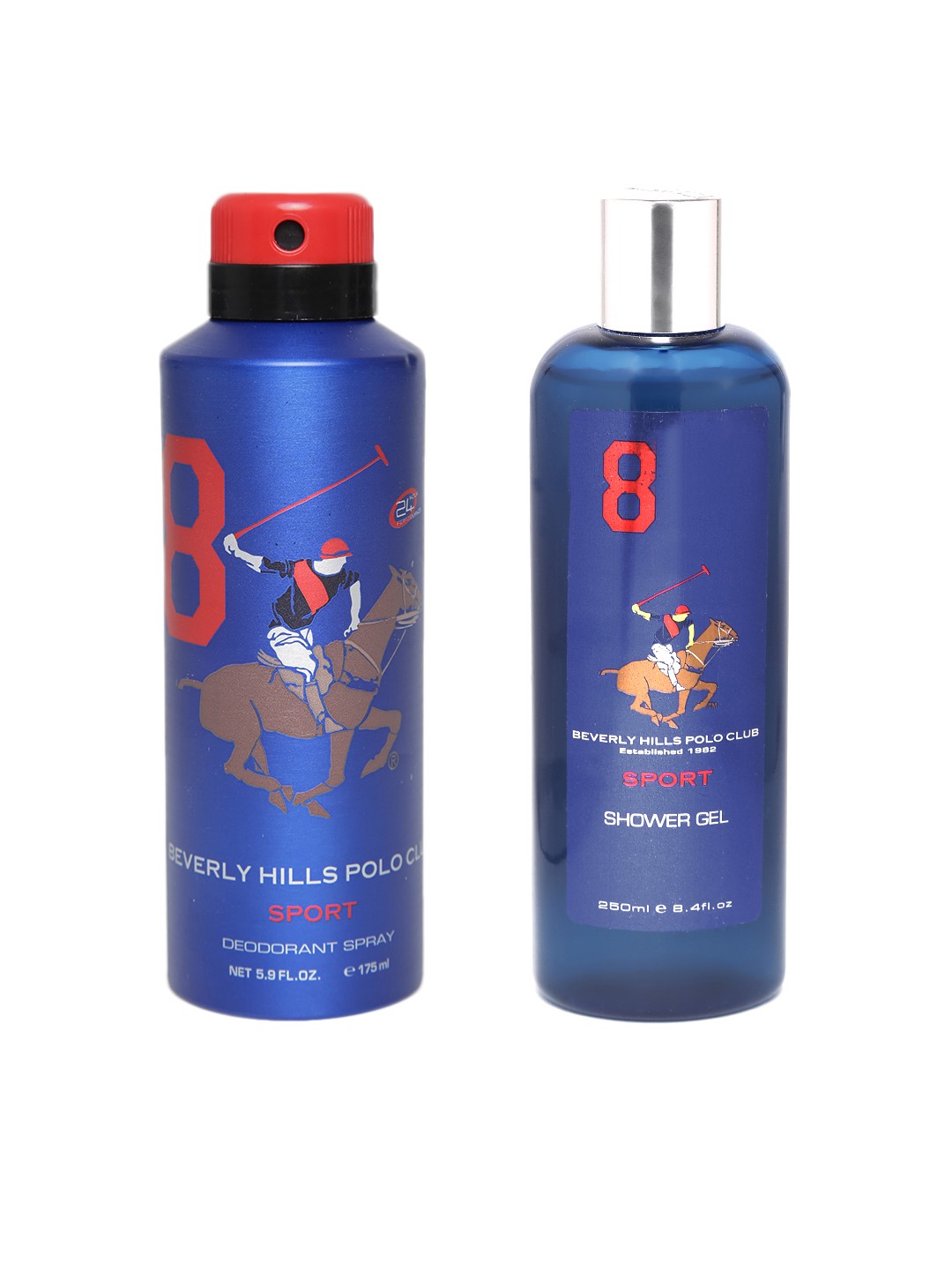 

Beverly Hills Polo Club Set of 2 Body Scrub & Wash, Blue